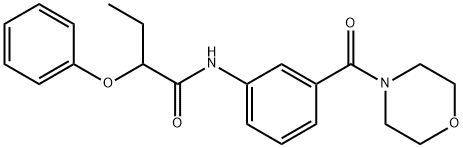 N-[3-(4-morpholinylcarbonyl)phenyl]-2-phenoxybutanamide Structure