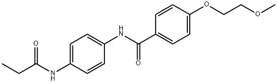 4-(2-methoxyethoxy)-N-[4-(propionylamino)phenyl]benzamide 结构式