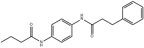 N-{4-[(3-phenylpropanoyl)amino]phenyl}butanamide Structure