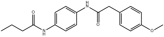 N-(4-{[2-(4-methoxyphenyl)acetyl]amino}phenyl)butanamide Structure