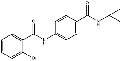 2-bromo-N-{4-[(tert-butylamino)carbonyl]phenyl}benzamide Structure