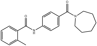 N-[4-(1-azepanylcarbonyl)phenyl]-2-methylbenzamide 结构式