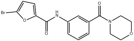 5-bromo-N-[3-(4-morpholinylcarbonyl)phenyl]-2-furamide 结构式