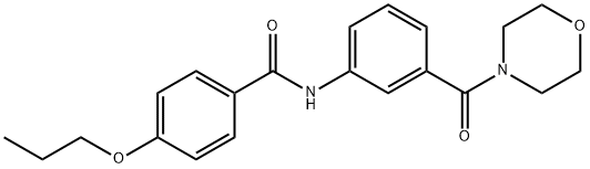 N-[3-(4-morpholinylcarbonyl)phenyl]-4-propoxybenzamide Struktur