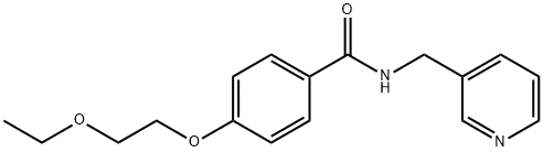 4-(2-ethoxyethoxy)-N-(3-pyridinylmethyl)benzamide 化学構造式