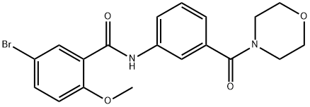 5-bromo-2-methoxy-N-[3-(4-morpholinylcarbonyl)phenyl]benzamide Structure