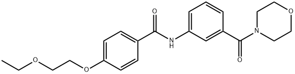 4-(2-ethoxyethoxy)-N-[3-(4-morpholinylcarbonyl)phenyl]benzamide Struktur