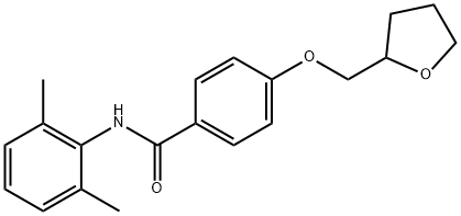 N-(2,6-dimethylphenyl)-4-(tetrahydro-2-furanylmethoxy)benzamide 结构式