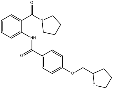 N-[2-(1-pyrrolidinylcarbonyl)phenyl]-4-(tetrahydro-2-furanylmethoxy)benzamide Structure