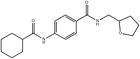 4-[(cyclohexylcarbonyl)amino]-N-(tetrahydro-2-furanylmethyl)benzamide,940524-38-9,结构式