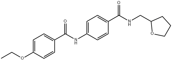 4-ethoxy-N-(4-{[(tetrahydro-2-furanylmethyl)amino]carbonyl}phenyl)benzamide 化学構造式