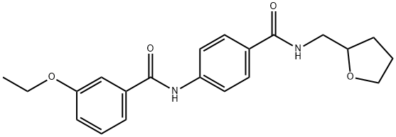 3-ethoxy-N-(4-{[(tetrahydro-2-furanylmethyl)amino]carbonyl}phenyl)benzamide 化学構造式