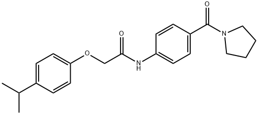 2-(4-isopropylphenoxy)-N-[4-(1-pyrrolidinylcarbonyl)phenyl]acetamide,940525-93-9,结构式