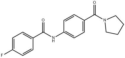 4-fluoro-N-[4-(1-pyrrolidinylcarbonyl)phenyl]benzamide|