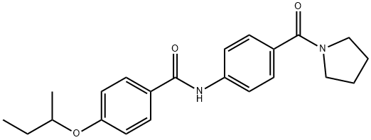 4-(sec-butoxy)-N-[4-(1-pyrrolidinylcarbonyl)phenyl]benzamide Structure