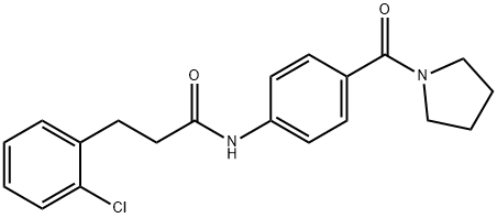 3-(2-chlorophenyl)-N-[4-(1-pyrrolidinylcarbonyl)phenyl]propanamide Structure