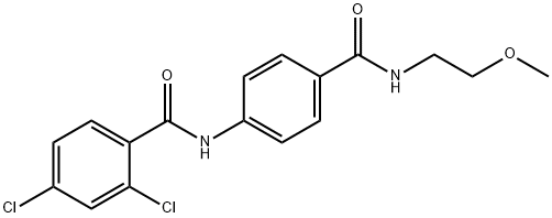 2,4-dichloro-N-(4-{[(2-methoxyethyl)amino]carbonyl}phenyl)benzamide Structure