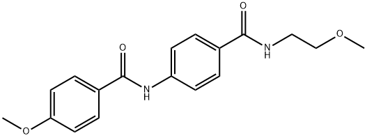 4-methoxy-N-(4-{[(2-methoxyethyl)amino]carbonyl}phenyl)benzamide 结构式