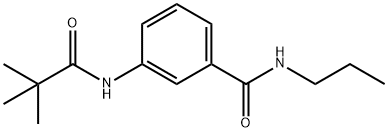 3-[(2,2-dimethylpropanoyl)amino]-N-propylbenzamide 结构式