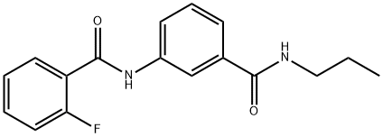 2-fluoro-N-{3-[(propylamino)carbonyl]phenyl}benzamide,940532-77-4,结构式