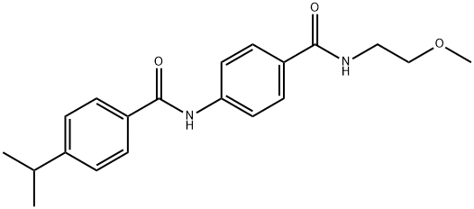 4-isopropyl-N-(4-{[(2-methoxyethyl)amino]carbonyl}phenyl)benzamide Structure