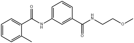 N-(3-{[(2-methoxyethyl)amino]carbonyl}phenyl)-2-methylbenzamide Struktur