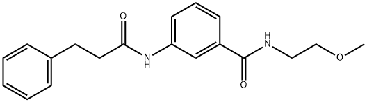 N-(2-methoxyethyl)-3-[(3-phenylpropanoyl)amino]benzamide Structure