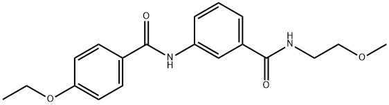 3-[(4-ethoxybenzoyl)amino]-N-(2-methoxyethyl)benzamide 化学構造式
