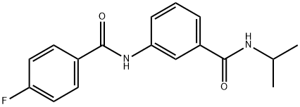 3-[(4-fluorobenzoyl)amino]-N-isopropylbenzamide Struktur