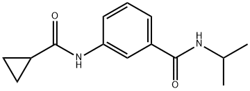 3-[(cyclopropylcarbonyl)amino]-N-isopropylbenzamide 化学構造式
