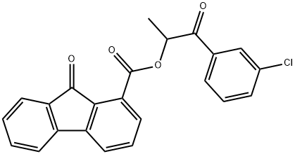 2-(3-chlorophenyl)-1-methyl-2-oxoethyl 9-oxo-9H-fluorene-1-carboxylate,941010-66-8,结构式