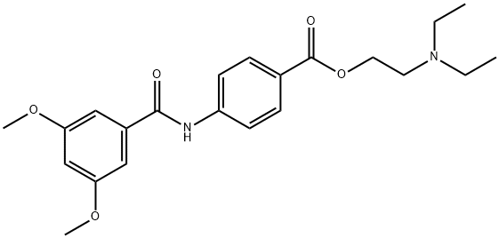 2-(diethylamino)ethyl 4-[(3,5-dimethoxybenzoyl)amino]benzoate 结构式