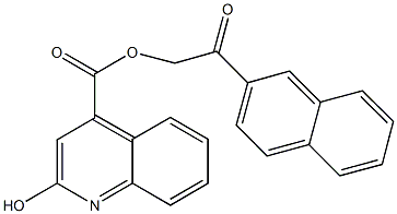 2-(2-naphthyl)-2-oxoethyl 2-hydroxy-4-quinolinecarboxylate 化学構造式