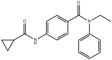 4-[(cyclopropylcarbonyl)amino]-N-ethyl-N-phenylbenzamide Structure