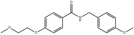 N-(4-methoxybenzyl)-4-(2-methoxyethoxy)benzamide,941428-10-0,结构式