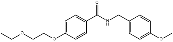 4-(2-ethoxyethoxy)-N-(4-methoxybenzyl)benzamide Struktur