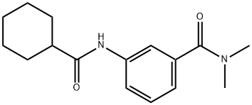 3-[(cyclohexylcarbonyl)amino]-N,N-dimethylbenzamide Structure