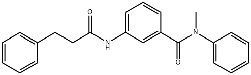 N-methyl-N-phenyl-3-[(3-phenylpropanoyl)amino]benzamide Structure