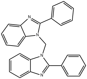 2-phenyl-1-[(2-phenyl-1H-benzimidazol-1-yl)methyl]-1H-benzimidazole Structure