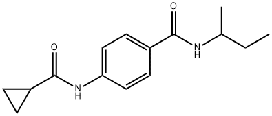 N-(sec-butyl)-4-[(cyclopropylcarbonyl)amino]benzamide Struktur