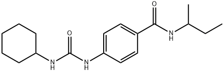 N-(sec-butyl)-4-{[(cyclohexylamino)carbonyl]amino}benzamide Structure