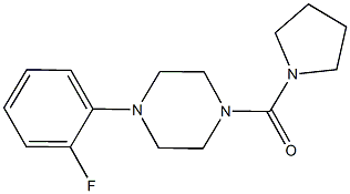 1-(2-fluorophenyl)-4-(1-pyrrolidinylcarbonyl)piperazine Structure