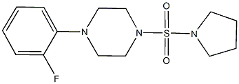 1-(2-fluorophenyl)-4-(1-pyrrolidinylsulfonyl)piperazine Structure