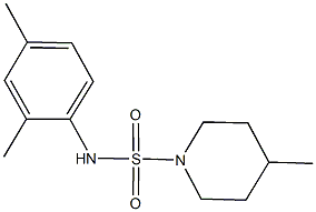 N-(2,4-dimethylphenyl)-4-methyl-1-piperidinesulfonamide 化学構造式