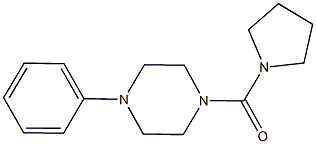 1-phenyl-4-(1-pyrrolidinylcarbonyl)piperazine Structure