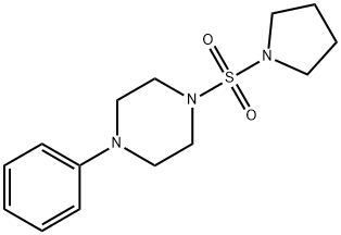 1-phenyl-4-(1-pyrrolidinylsulfonyl)piperazine Structure