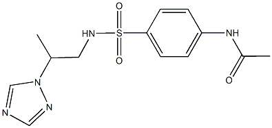 N-[4-({[2-(1H-1,2,4-triazol-1-yl)propyl]amino}sulfonyl)phenyl]acetamide 化学構造式