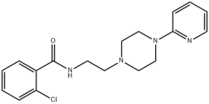 2-chloro-N-{2-[4-(2-pyridinyl)-1-piperazinyl]ethyl}benzamide 结构式