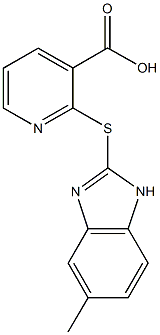 2-[(5-methyl-1H-benzimidazol-2-yl)sulfanyl]nicotinic acid|