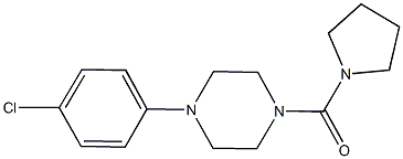 1-(4-chlorophenyl)-4-(1-pyrrolidinylcarbonyl)piperazine 结构式